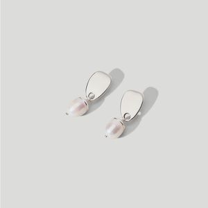 NEW Maslo Cecilia Earrings Pearl Sterling Silver